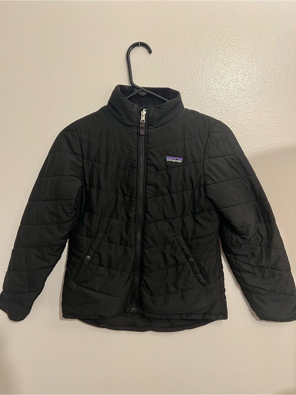 Patagonia Reversible Kids Black Quilted Puffer Jacket